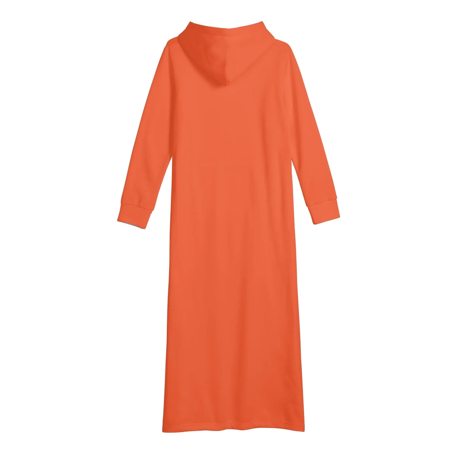 outrageous-orange-damen-maxi-hoodiekleid-knochellanges-kapuzenkleid-aus-weich-angerautem-fleece-hoodiekleid-jlr-design-5 - JLR Design