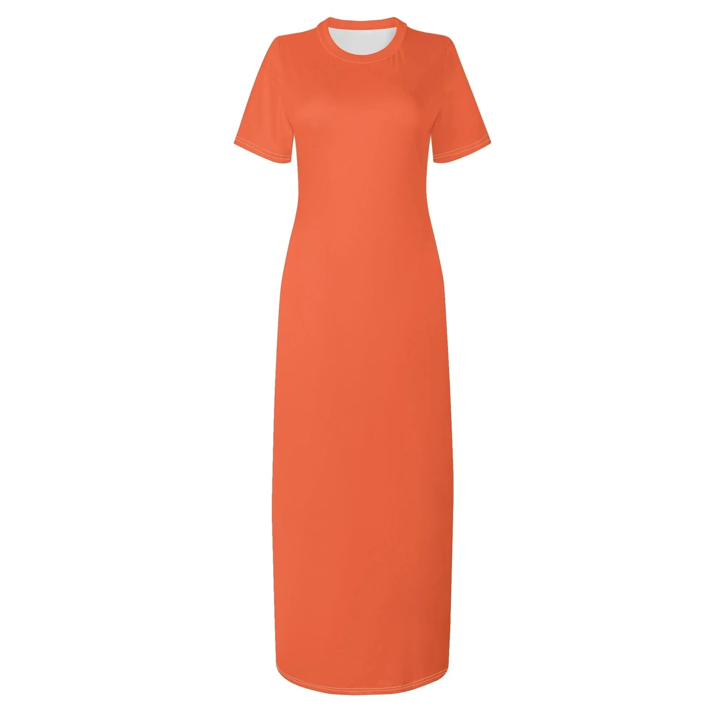 outrageous-orange-short-sleeve-long-dress-long-dress-jlr-design-3 - JLR Design