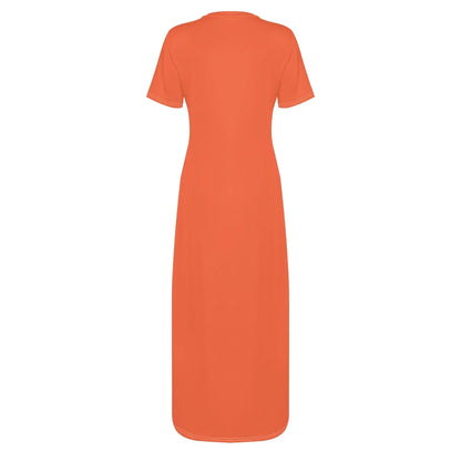outrageous-orange-short-sleeve-long-dress-long-dress-jlr-design-4 - JLR Design
