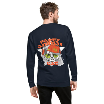 party-animal-cat-premium-pullover-pullover-jlr-design-9 - JLR Design
