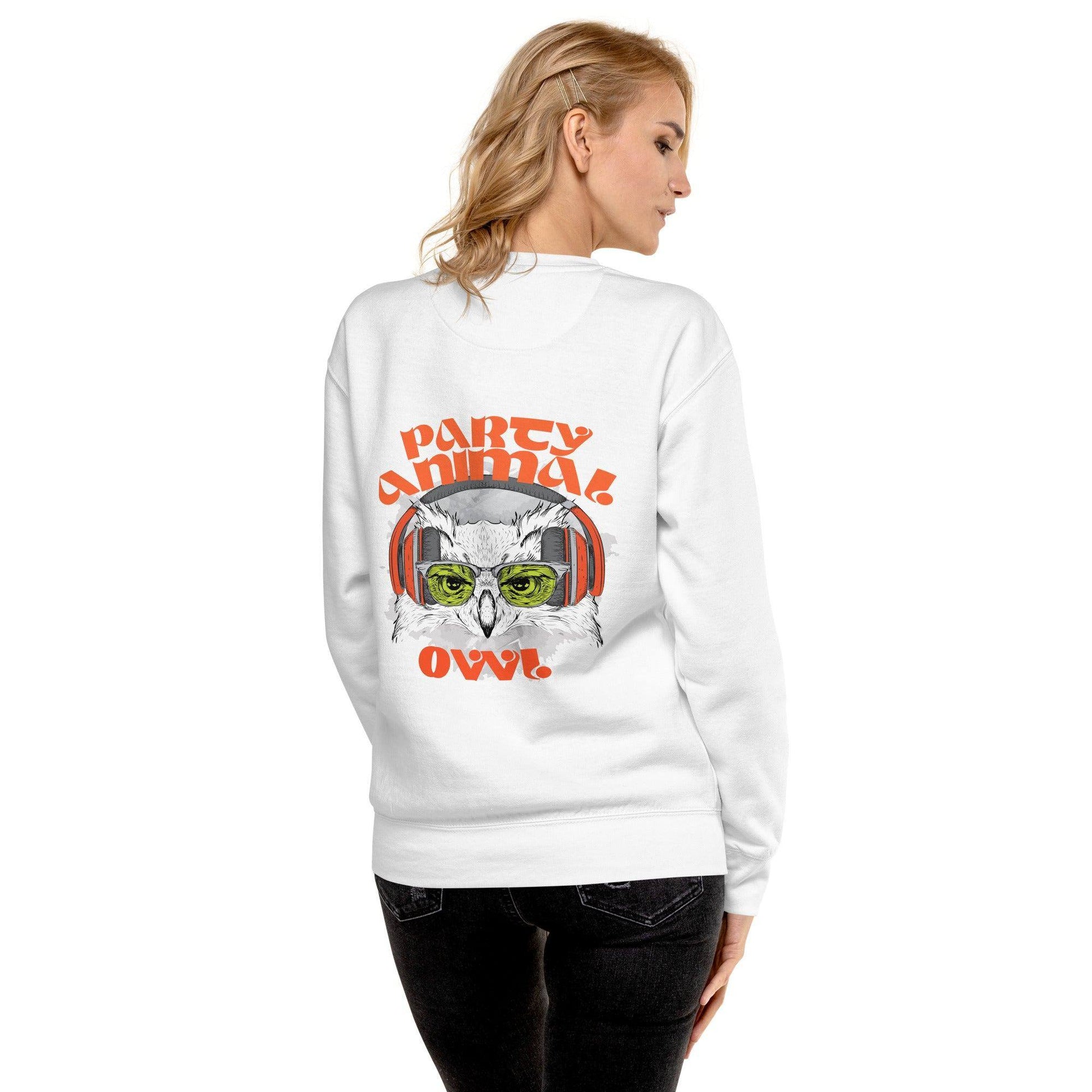 party-animal-owl-premium-pullover-pullover-jlr-design-1 - JLR Design