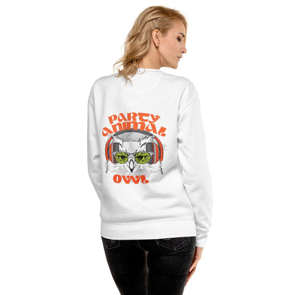 party-animal-owl-premium-pullover-pullover-jlr-design-1 - JLR Design