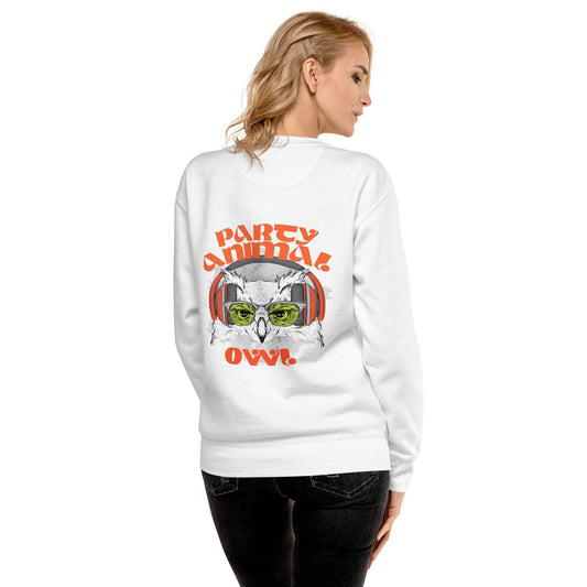 party-animal-owl-premium-pullover-pullover-jlr-design-1 - JLR Design