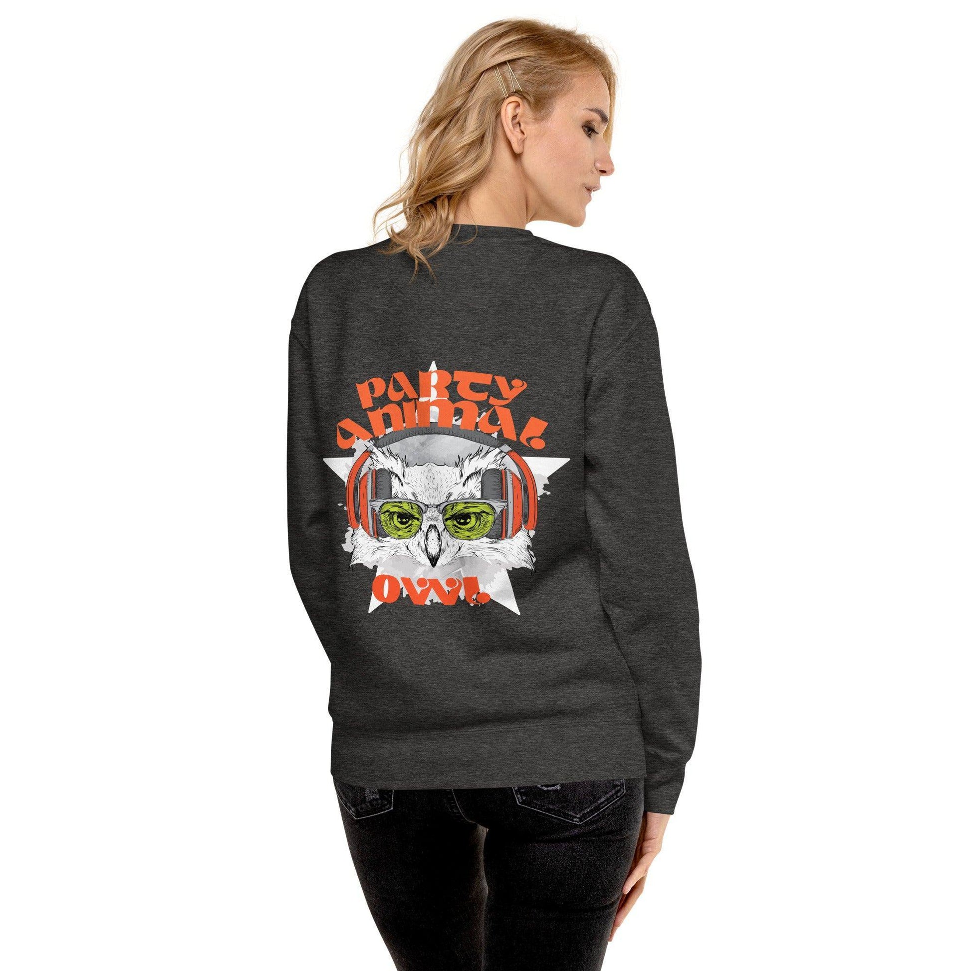 party-animal-owl-premium-pullover-pullover-jlr-design-13 - JLR Design