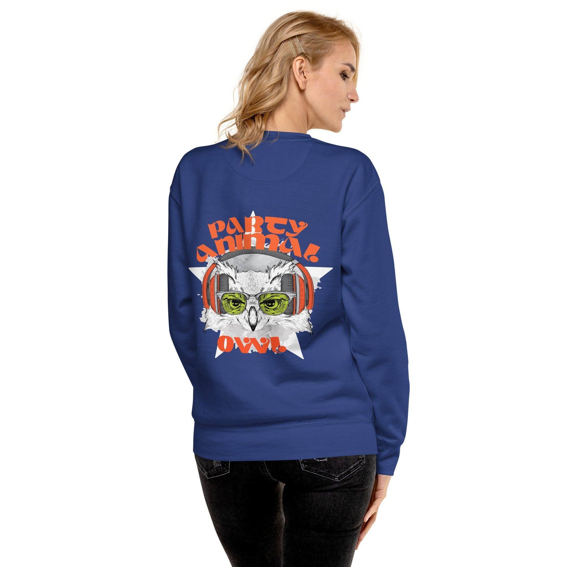 party-animal-owl-premium-pullover-pullover-jlr-design-17 - JLR Design