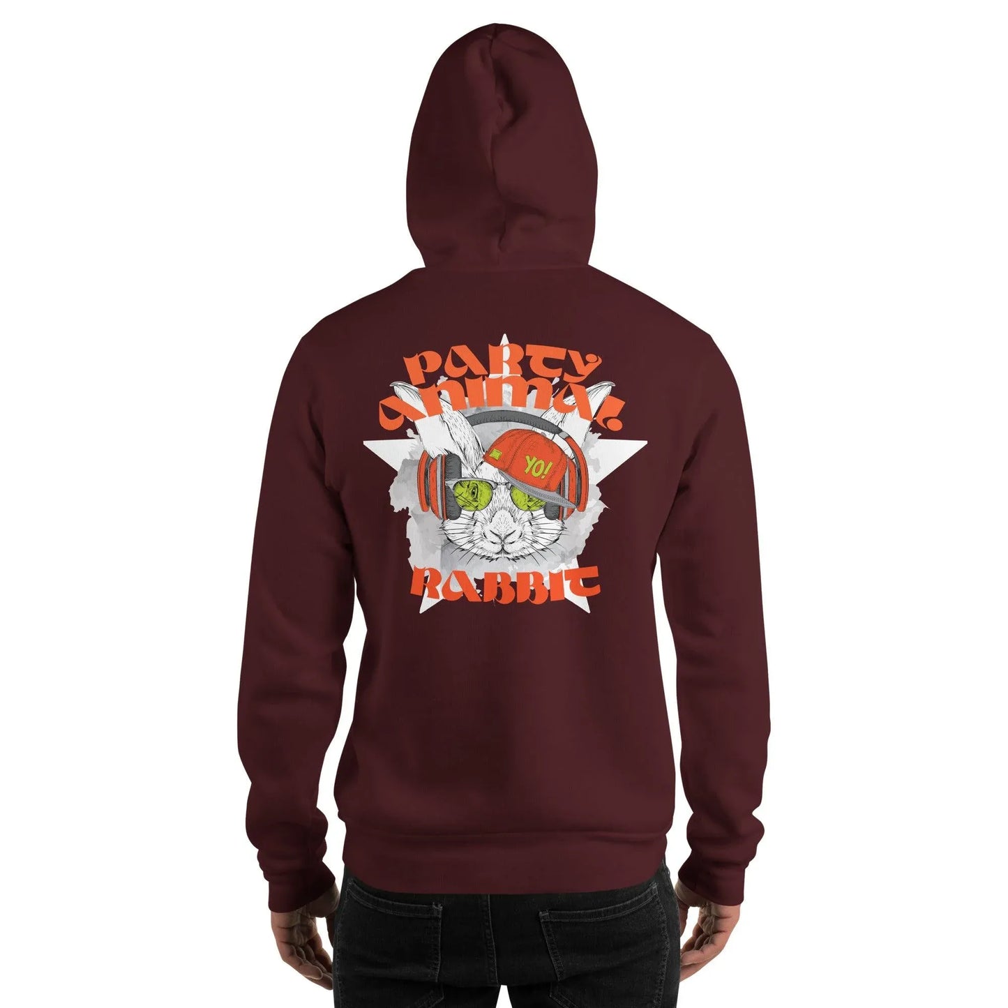 party-animal-rabbit-hoodie-hoodie-jlr-design-7 - JLR Design