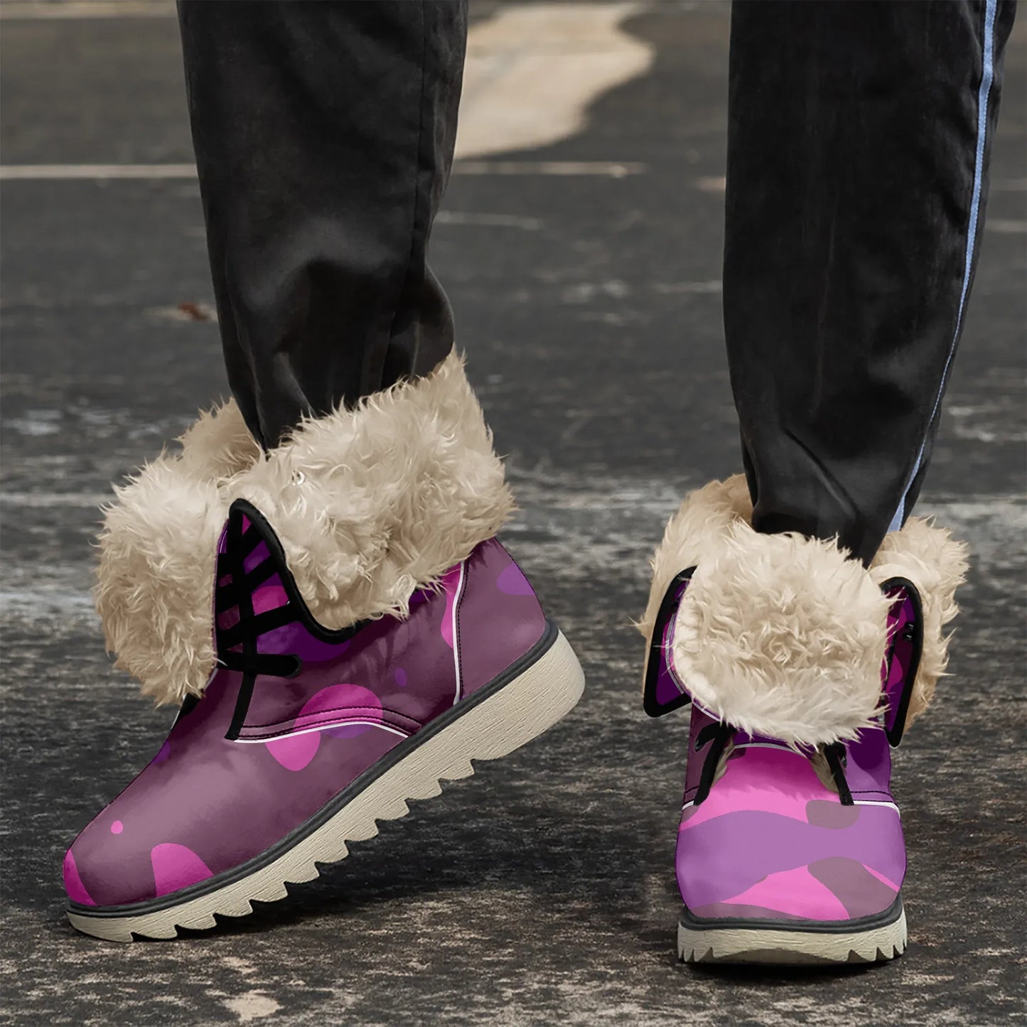 pink-camouflage-chic-boots-mit-pluschfutter-stiefel-jlr-design-3 - JLR Design