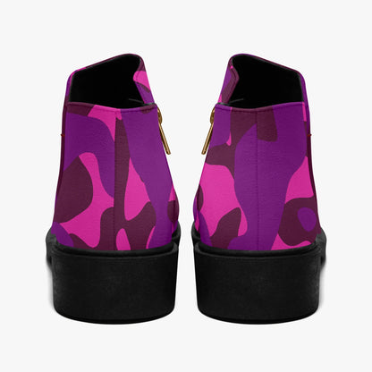 pink-camouflage-elegante-reissverschluss-stiefeletten-stiefeletten-jlr-design-2 - JLR Design