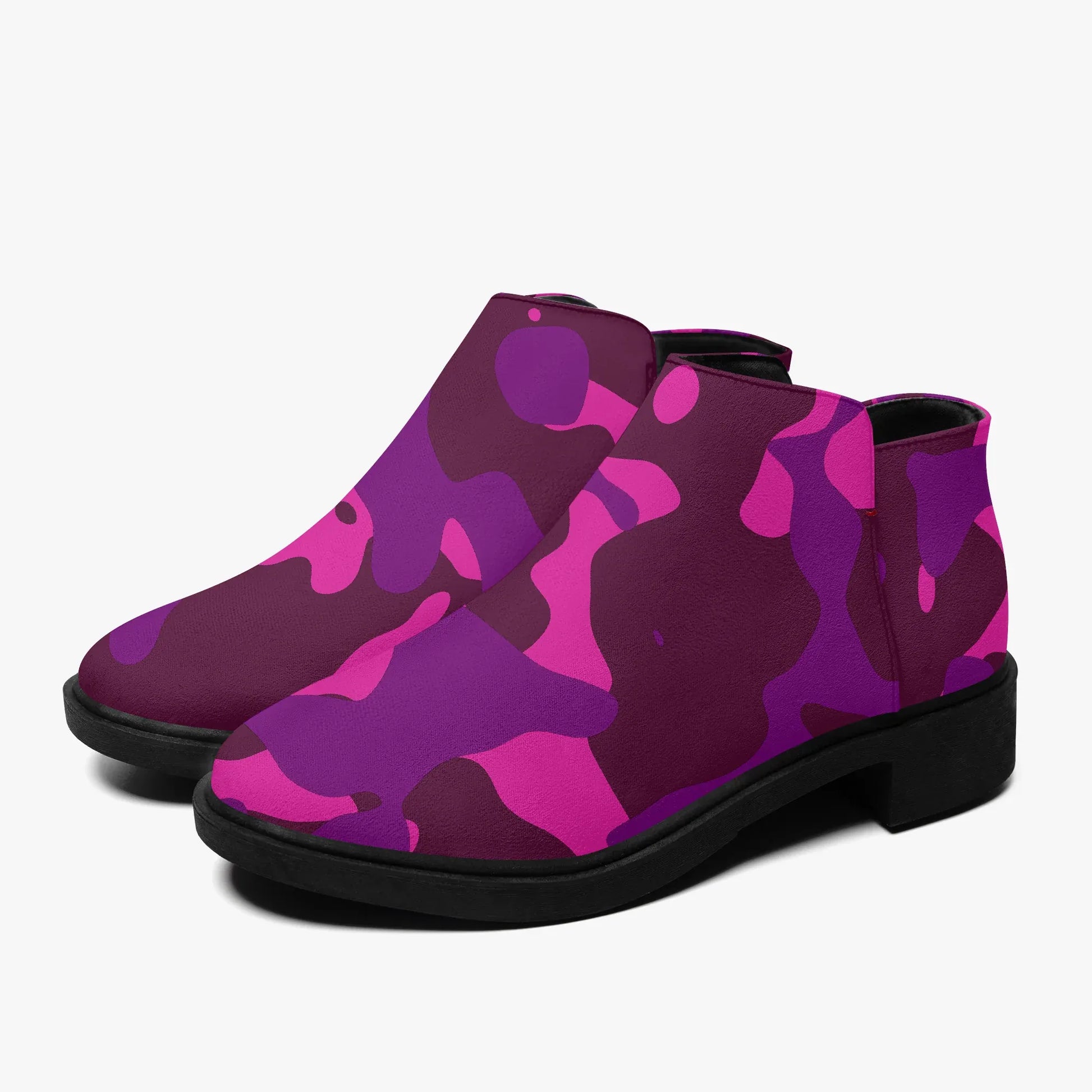 pink-camouflage-elegante-reissverschluss-stiefeletten-stiefeletten-jlr-design-6 - JLR Design