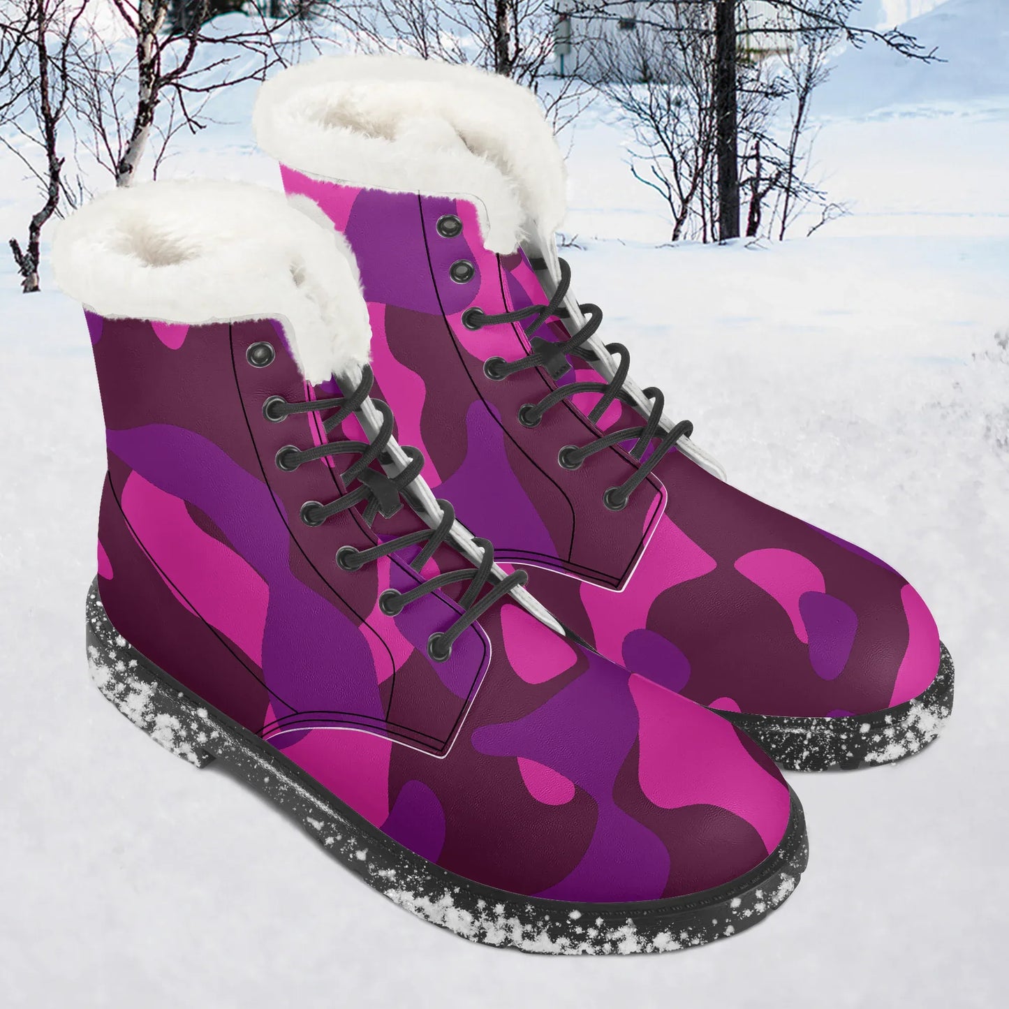 pink-camouflage-faux-fur-leder-boots-boots-jlr-design-1 - JLR Design