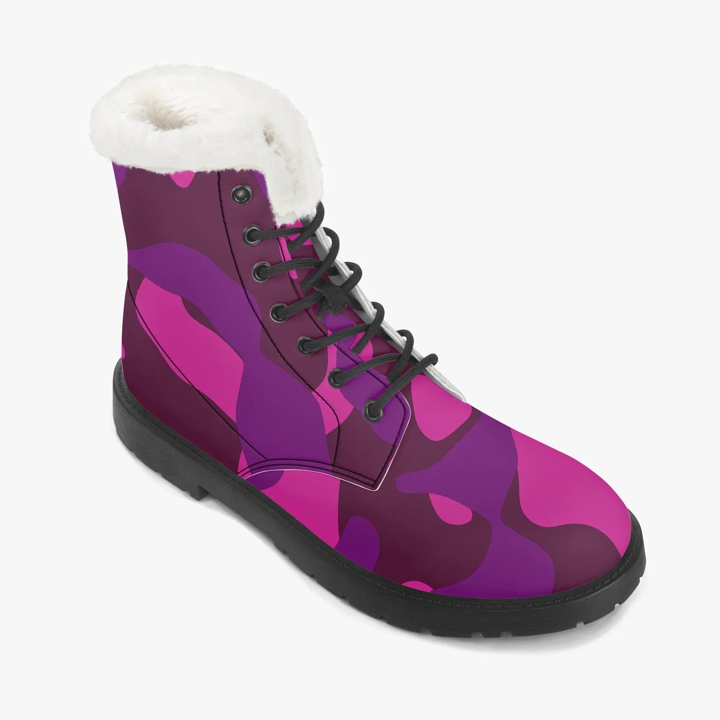pink-camouflage-faux-fur-leder-boots-boots-jlr-design-7 - JLR Design