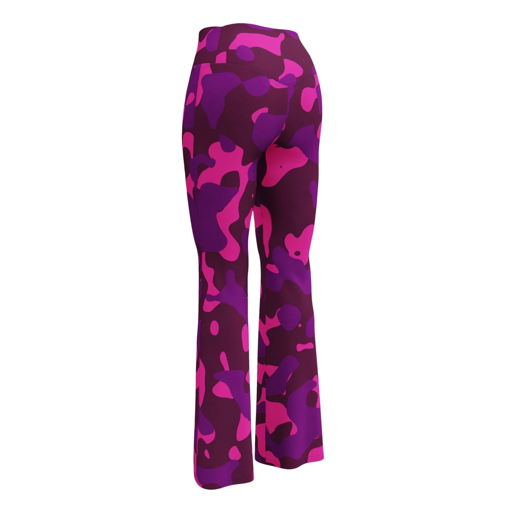 pink-camouflage-high-waist-flare-leggings-flare-leggings-jlr-design-12 - JLR Design