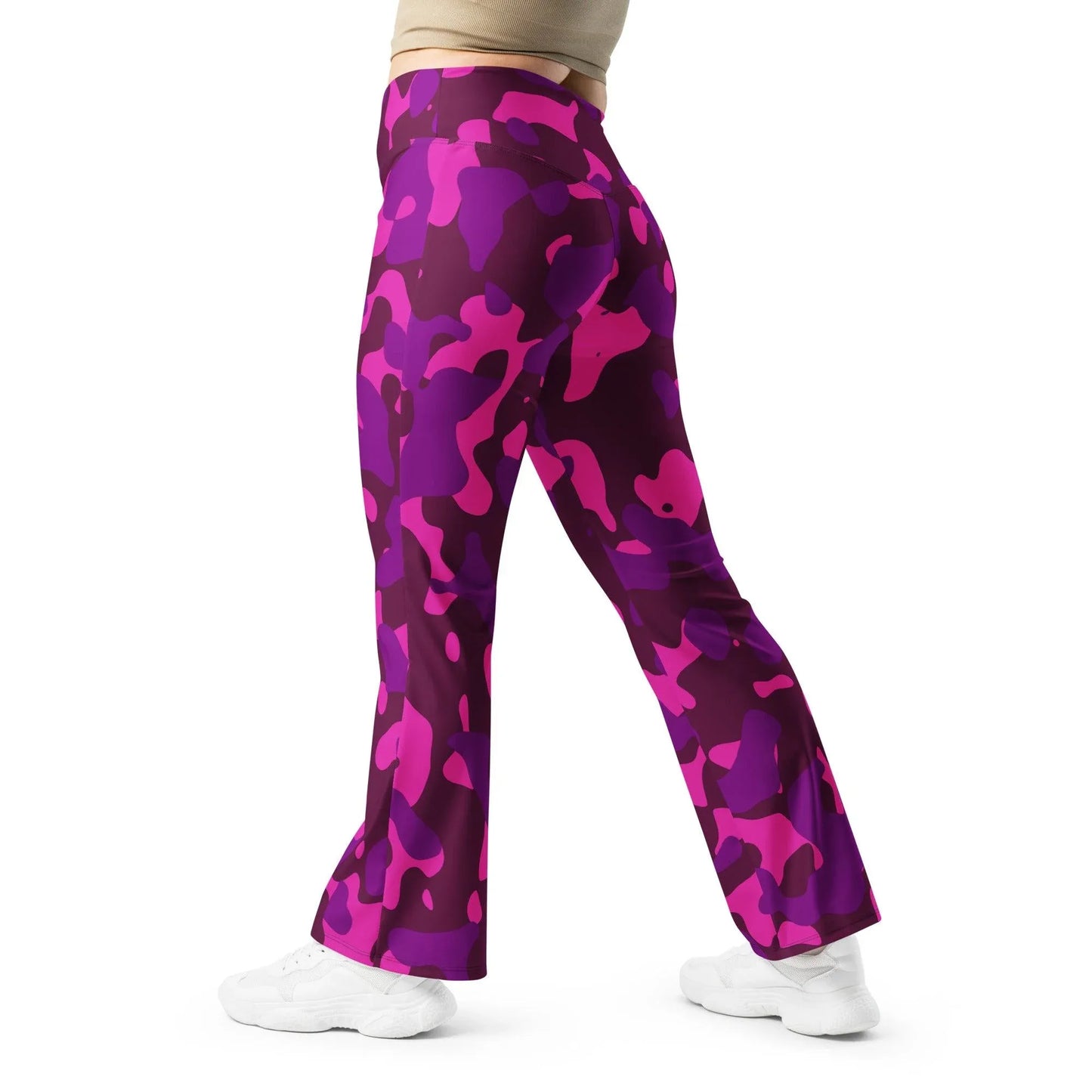 pink-camouflage-high-waist-flare-leggings-flare-leggings-jlr-design-5 - JLR Design