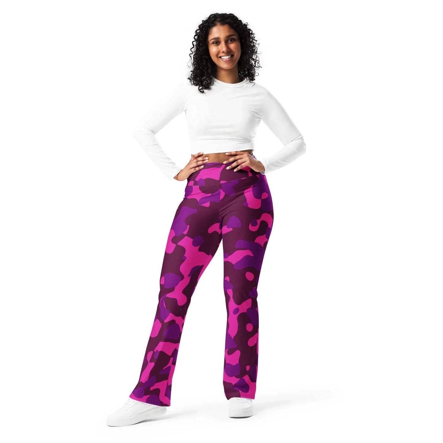pink-camouflage-high-waist-flare-leggings-flare-leggings-jlr-design-9 - JLR Design