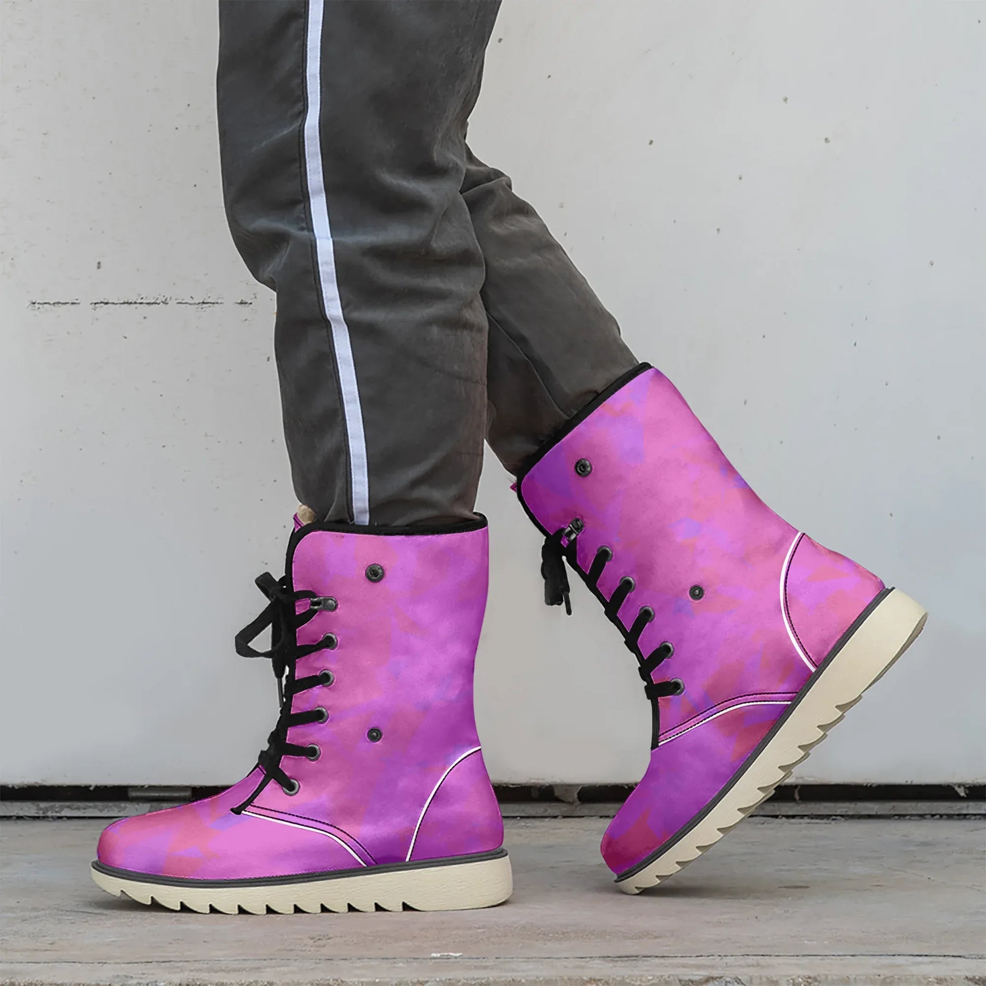 pink-crystal-chic-boots-mit-pluschfutter-stiefel-jlr-design-2 - JLR Design
