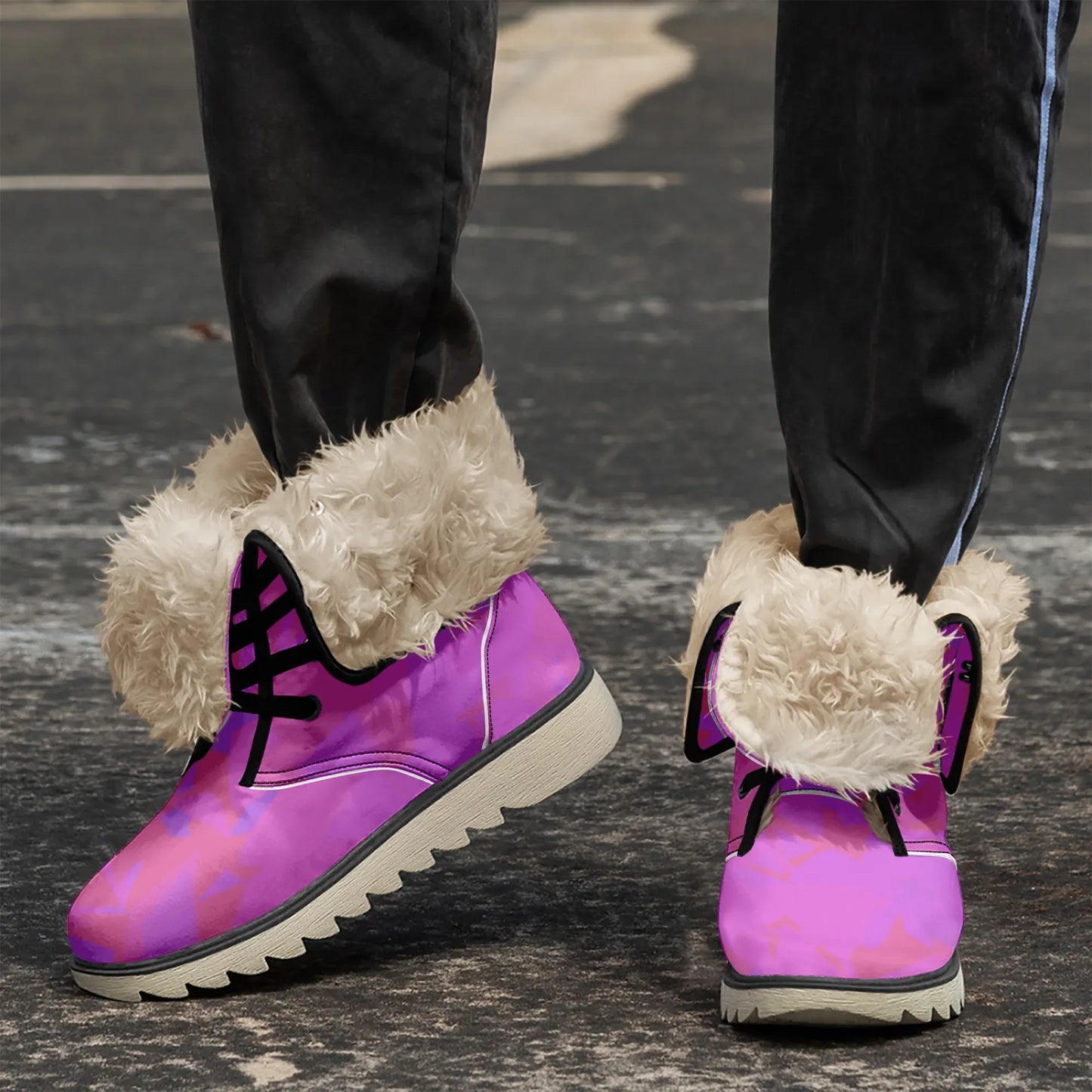 pink-crystal-chic-boots-mit-pluschfutter-stiefel-jlr-design-3 - JLR Design