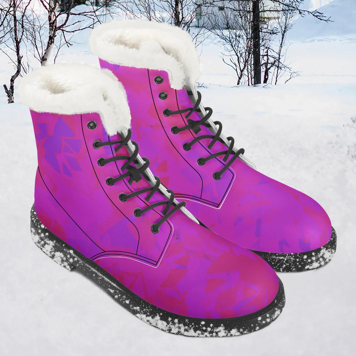 pink-crystal-faux-fur-leder-boots-boots-jlr-design-1 - JLR Design