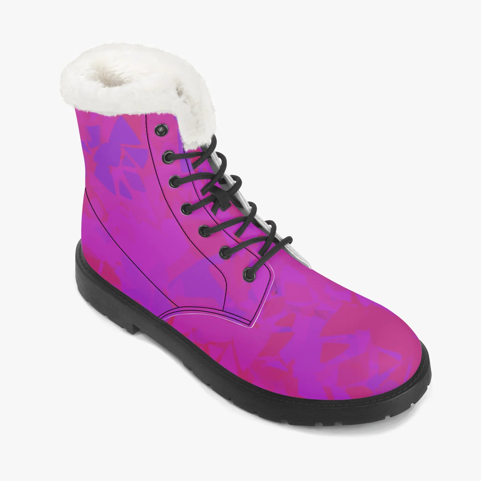 pink-crystal-faux-fur-leder-boots-boots-jlr-design-7 - JLR Design
