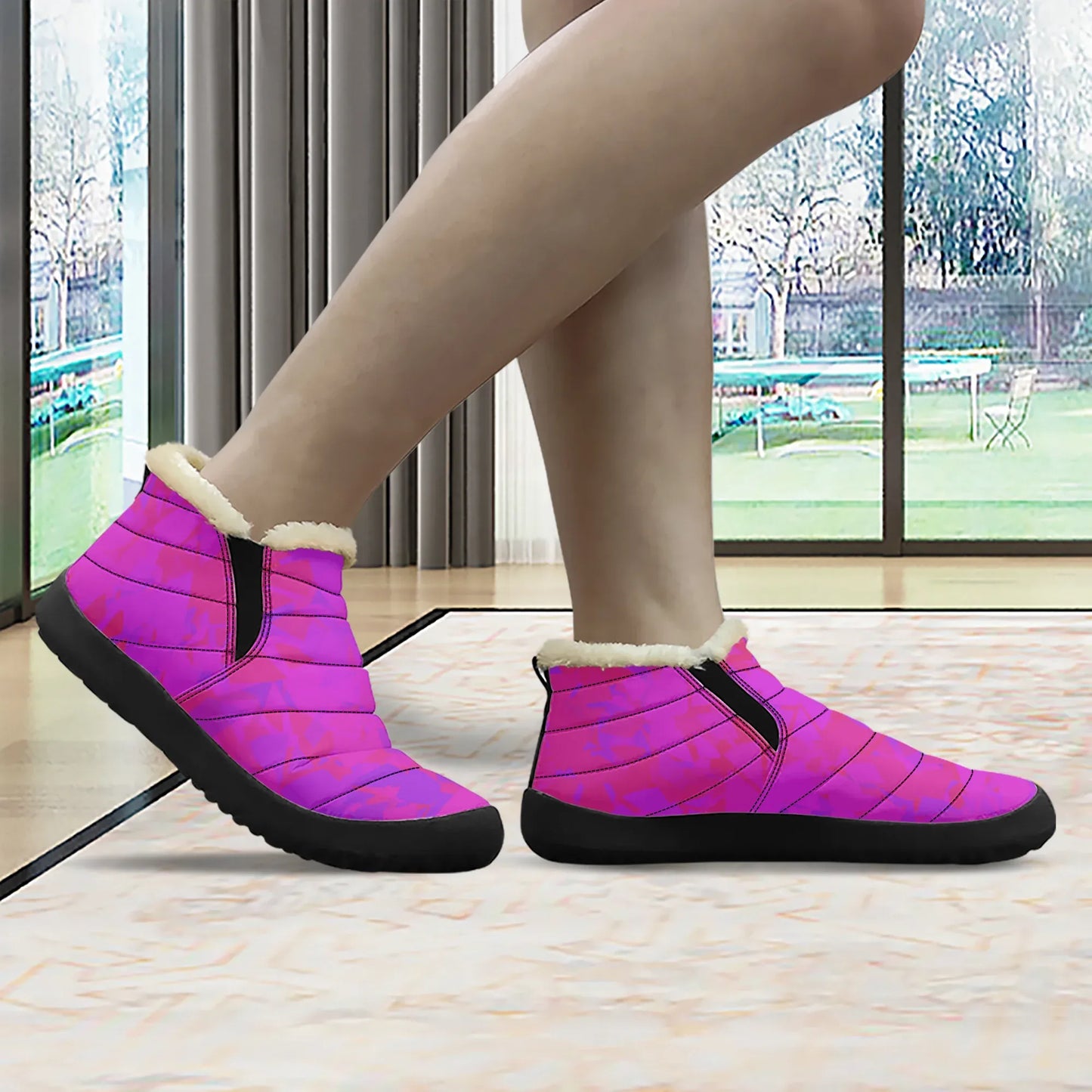 pink-crystal-faux-fur-slipper-slipper-jlr-design-3 - JLR Design