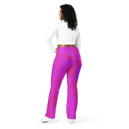 pink-crystal-high-waist-flare-leggings-flare-leggings-jlr-design-1 - JLR Design