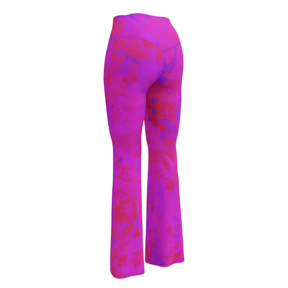 pink-crystal-high-waist-flare-leggings-flare-leggings-jlr-design-7 - JLR Design