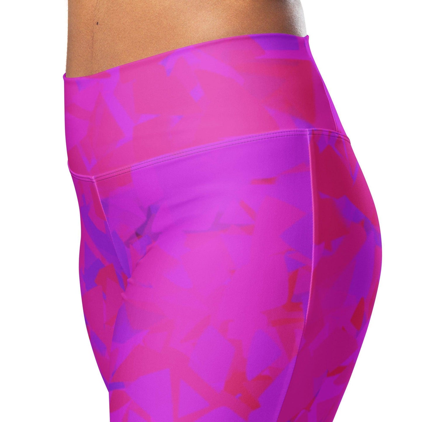 pink-crystal-high-waist-flare-leggings-flare-leggings-jlr-design-9 - JLR Design
