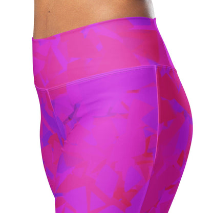pink-crystal-high-waist-flare-leggings-flare-leggings-jlr-design-9 - JLR Design