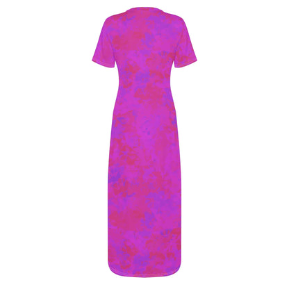 pink-crystal-short-sleeve-long-dress-long-dress-jlr-design-4 - JLR Design
