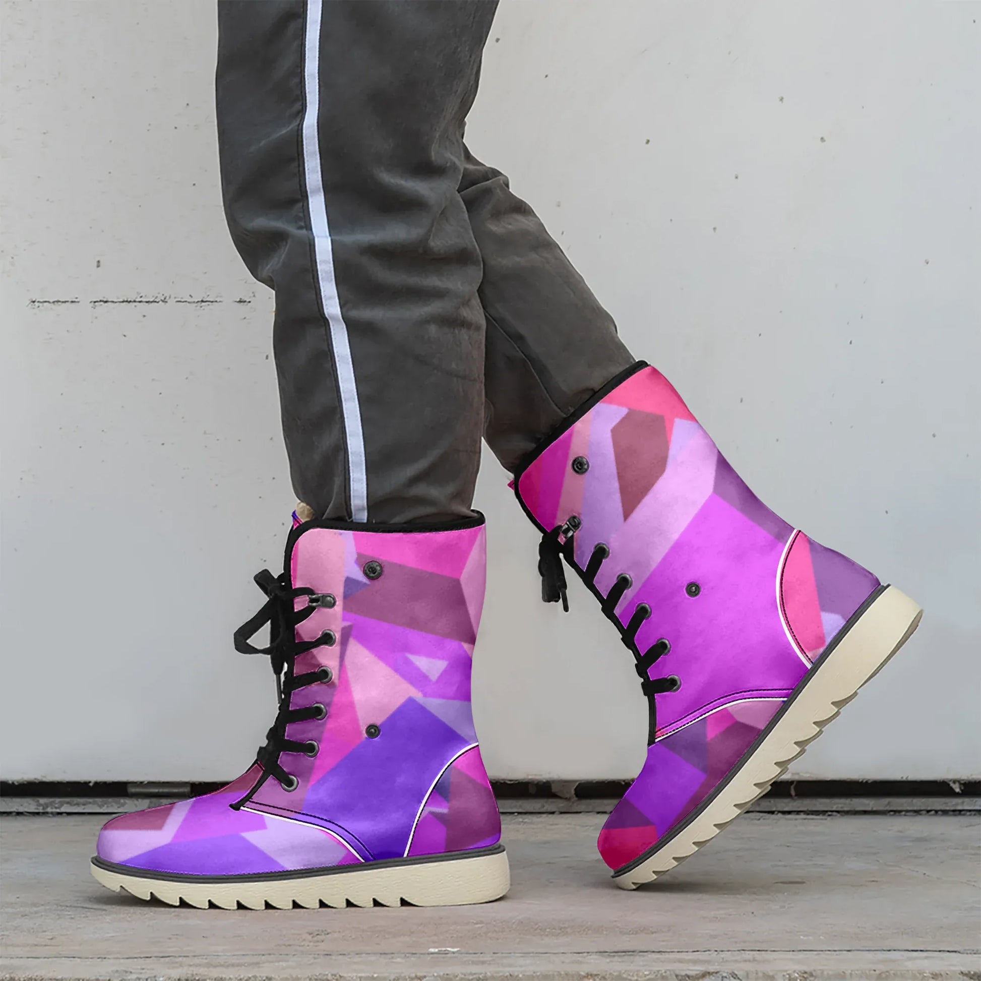 pink-cube-chic-boots-mit-pluschfutter-stiefel-jlr-design-2 - JLR Design