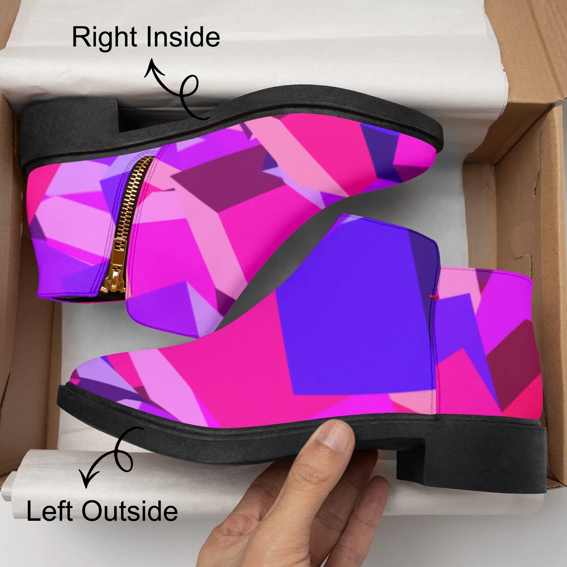 pink-cube-elegante-reissverschluss-stiefeletten-stiefeletten-jlr-design-8 - JLR Design