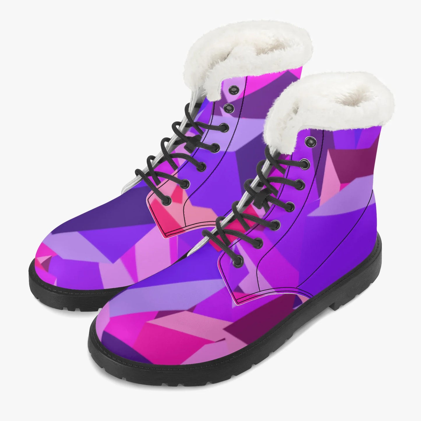 pink-cube-faux-fur-leder-boots-boots-jlr-design-2 - JLR Design