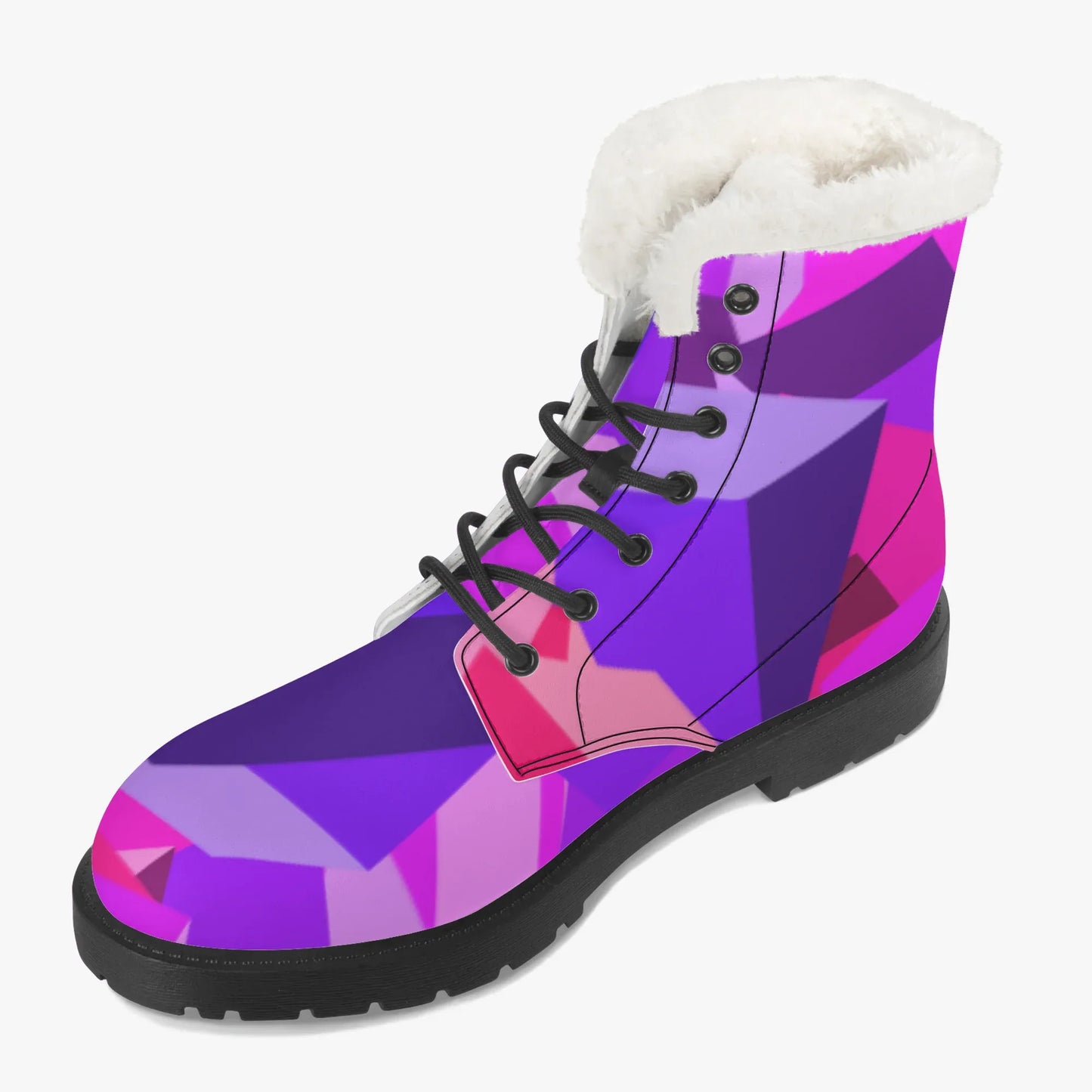 pink-cube-faux-fur-leder-boots-boots-jlr-design-3 - JLR Design