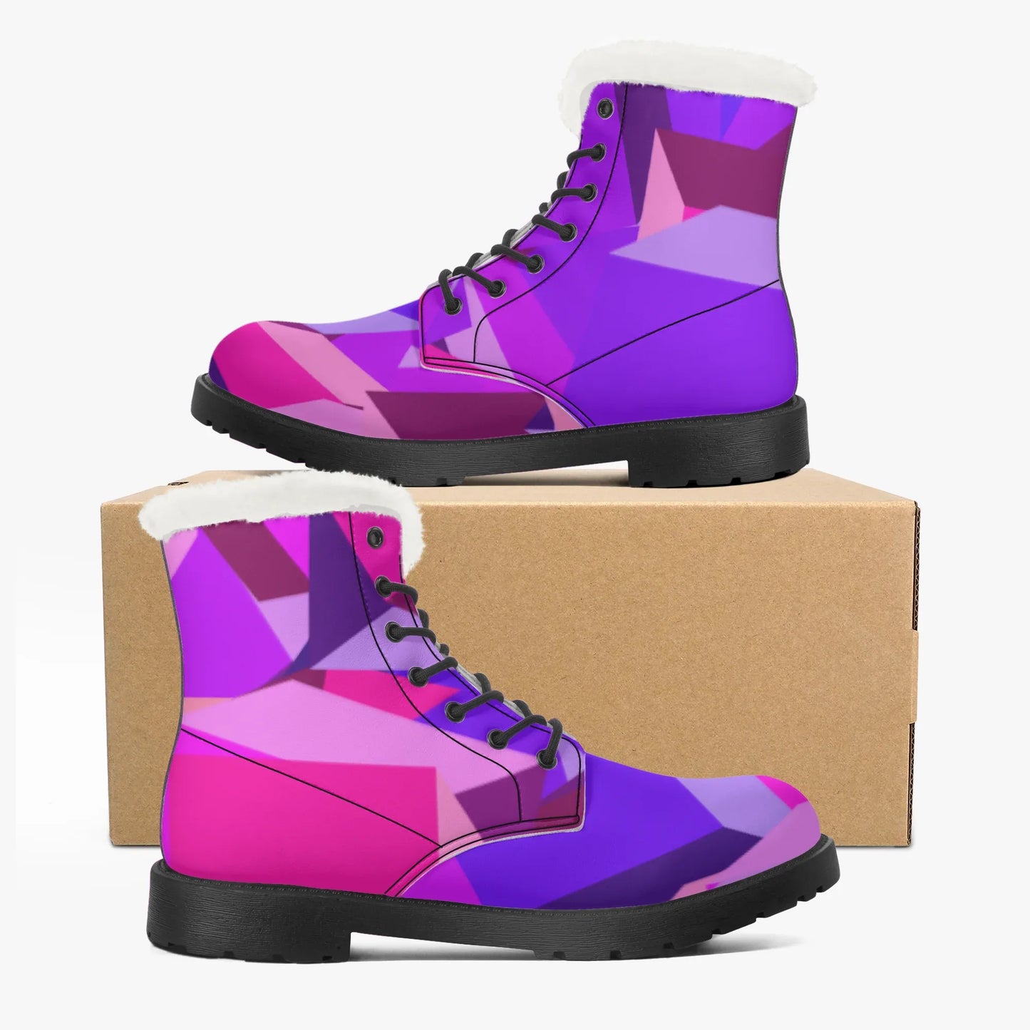 pink-cube-faux-fur-leder-boots-boots-jlr-design-5 - JLR Design