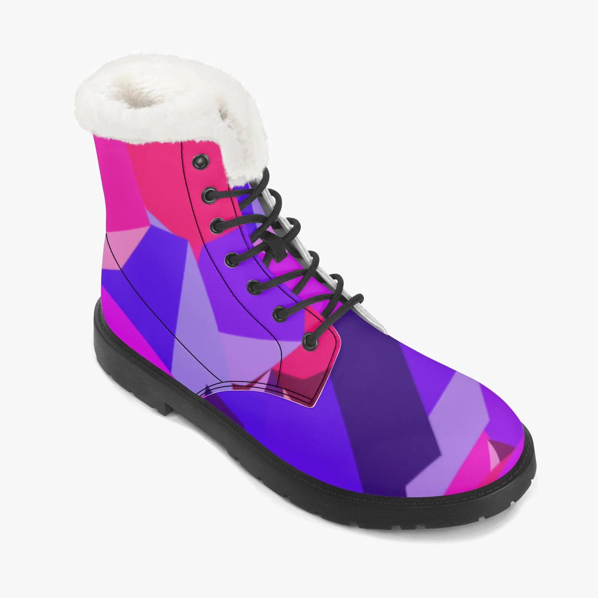 pink-cube-faux-fur-leder-boots-boots-jlr-design-7 - JLR Design