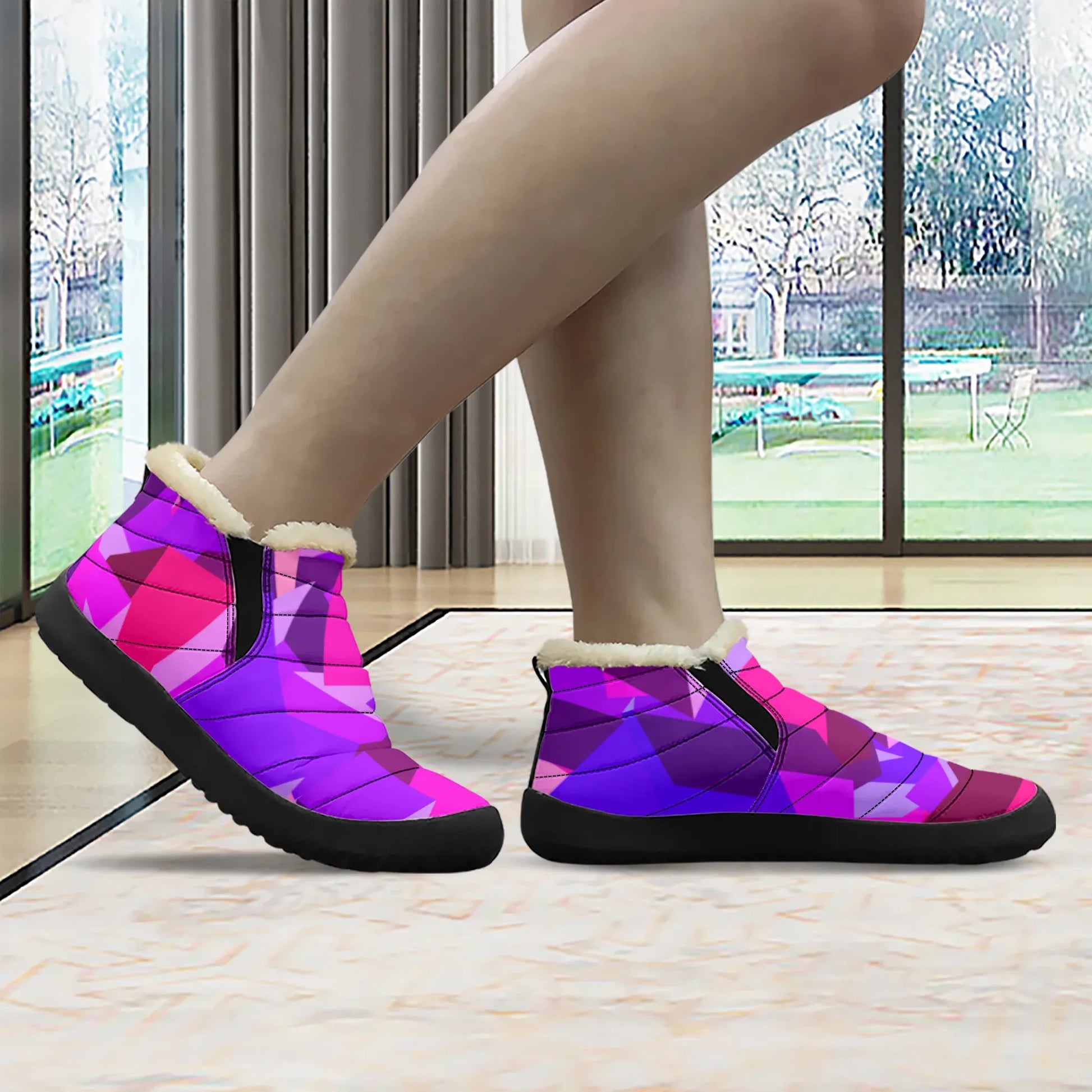 pink-cube-faux-fur-slipper-slipper-jlr-design-3 - JLR Design