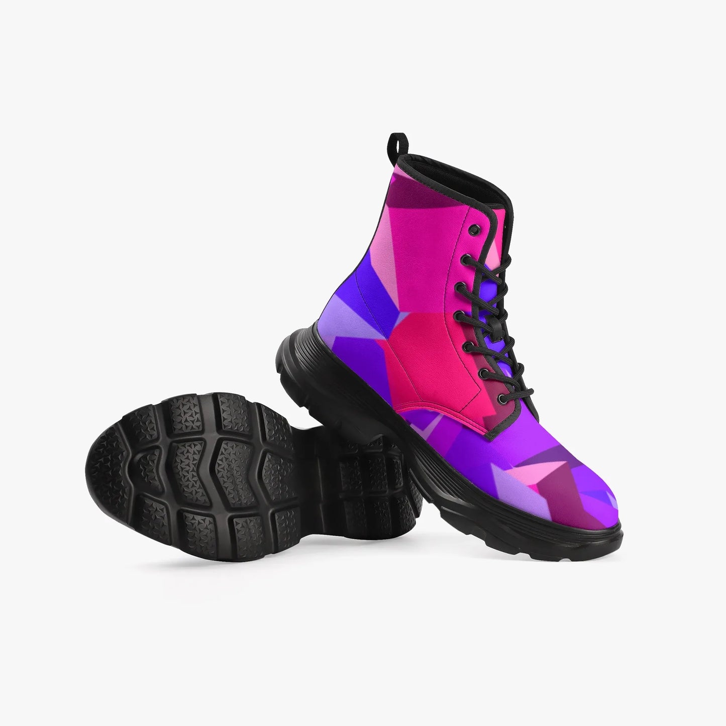 pink-cube-leather-chunky-boots-boots-jlr-design-2 - JLR Design