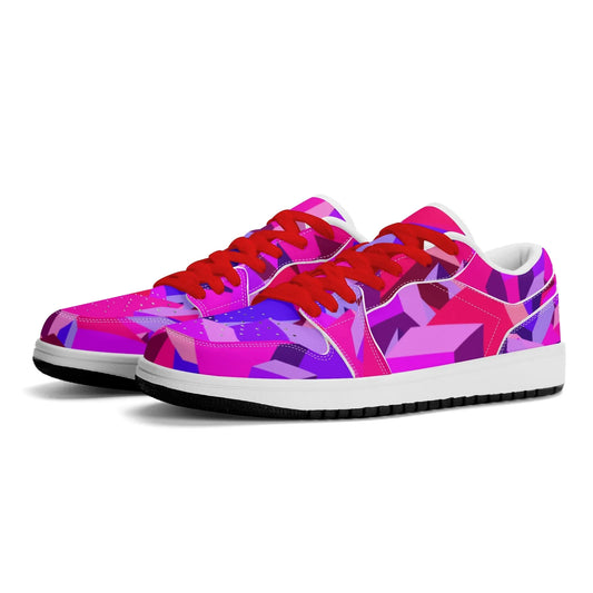 pink-cube-low-top-leder-sneaker-fur-damen-sneaker-jlr-design-1 - JLR Design