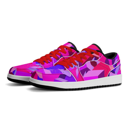 pink-cube-low-top-leder-sneaker-fur-damen-sneaker-jlr-design-8 - JLR Design