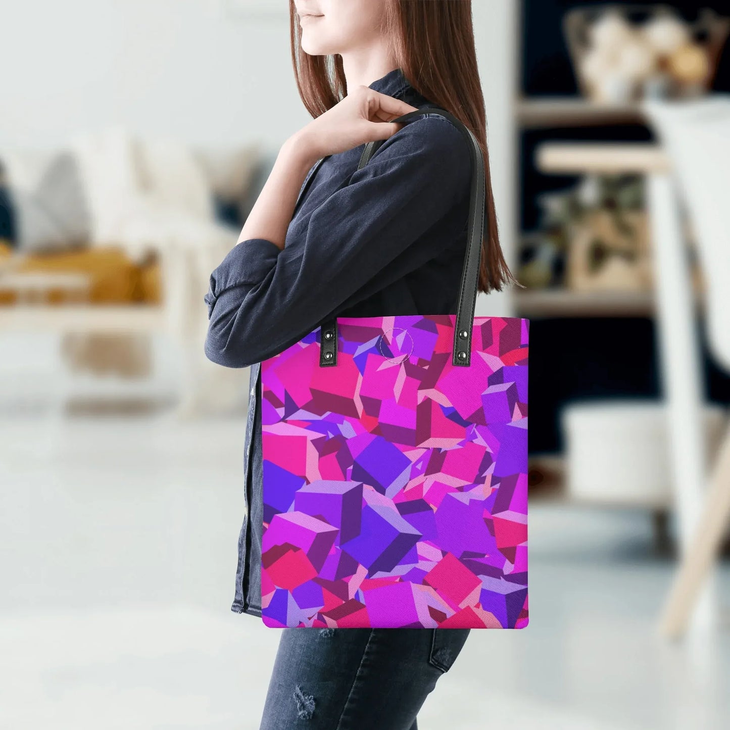 pink-cube-pu-leder-handtasche-handtasche-jlr-design-5 - JLR Design
