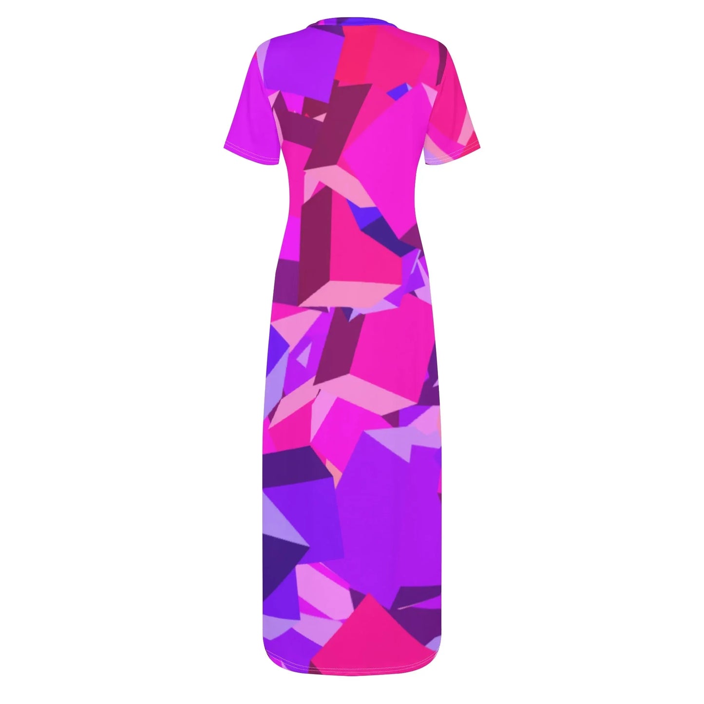 pink-cube-short-sleeve-long-dress-long-dress-jlr-design-4 - JLR Design