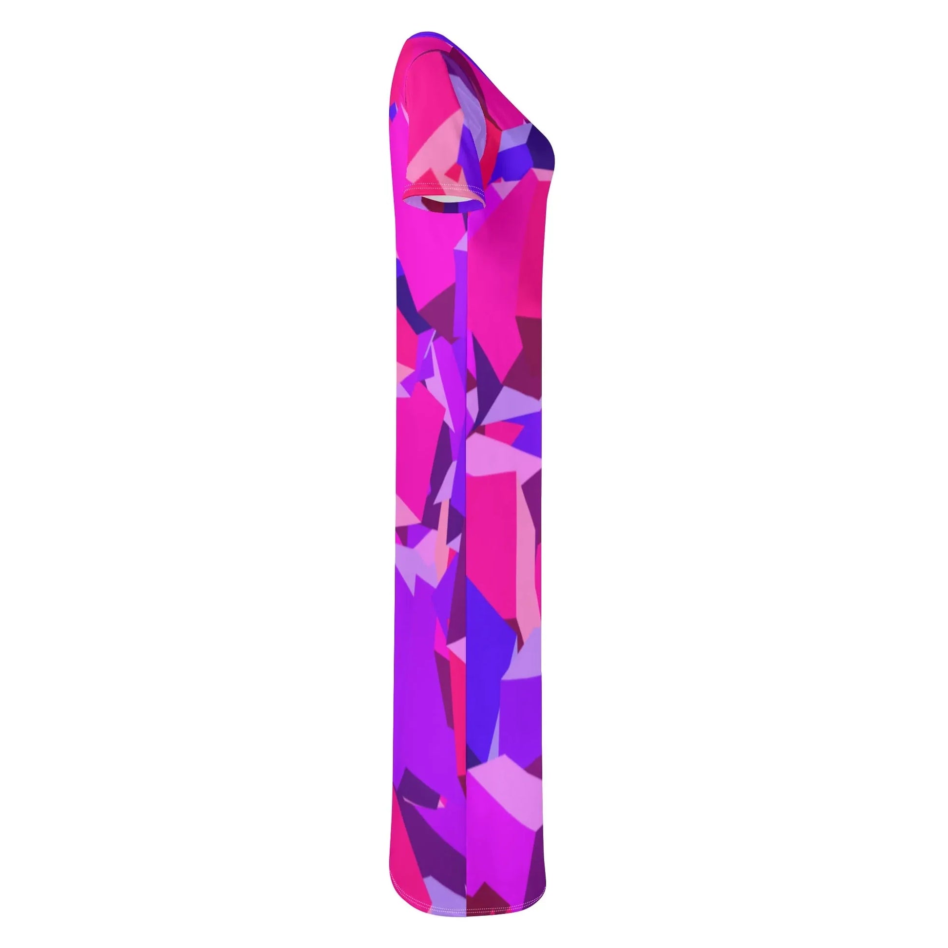 pink-cube-short-sleeve-long-dress-long-dress-jlr-design-5 - JLR Design