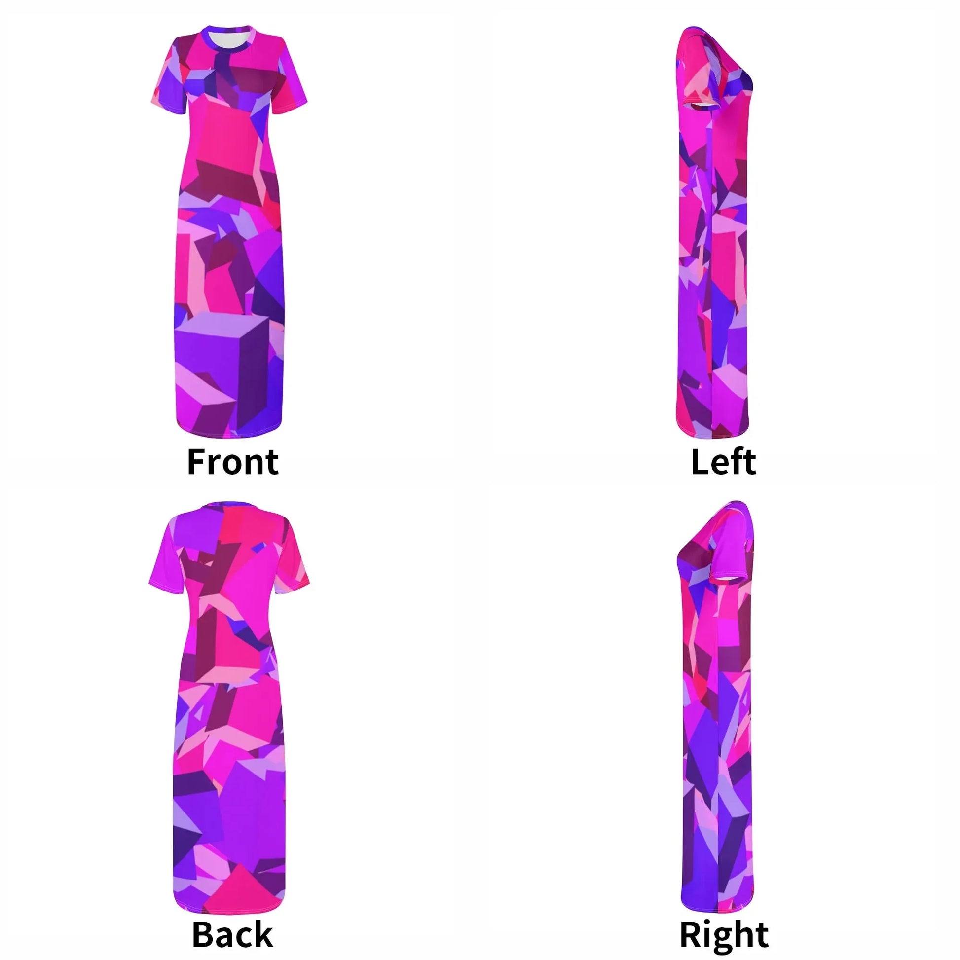 pink-cube-short-sleeve-long-dress-long-dress-jlr-design-7 - JLR Design