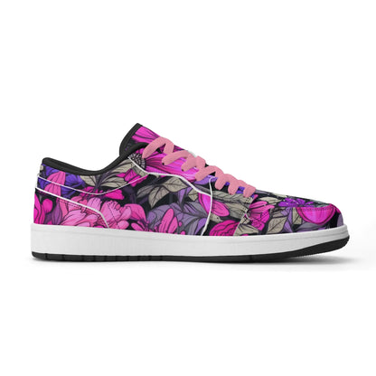 pink-flower-low-top-leder-sneaker-fur-damen-sneaker-jlr-design-10 - JLR Design
