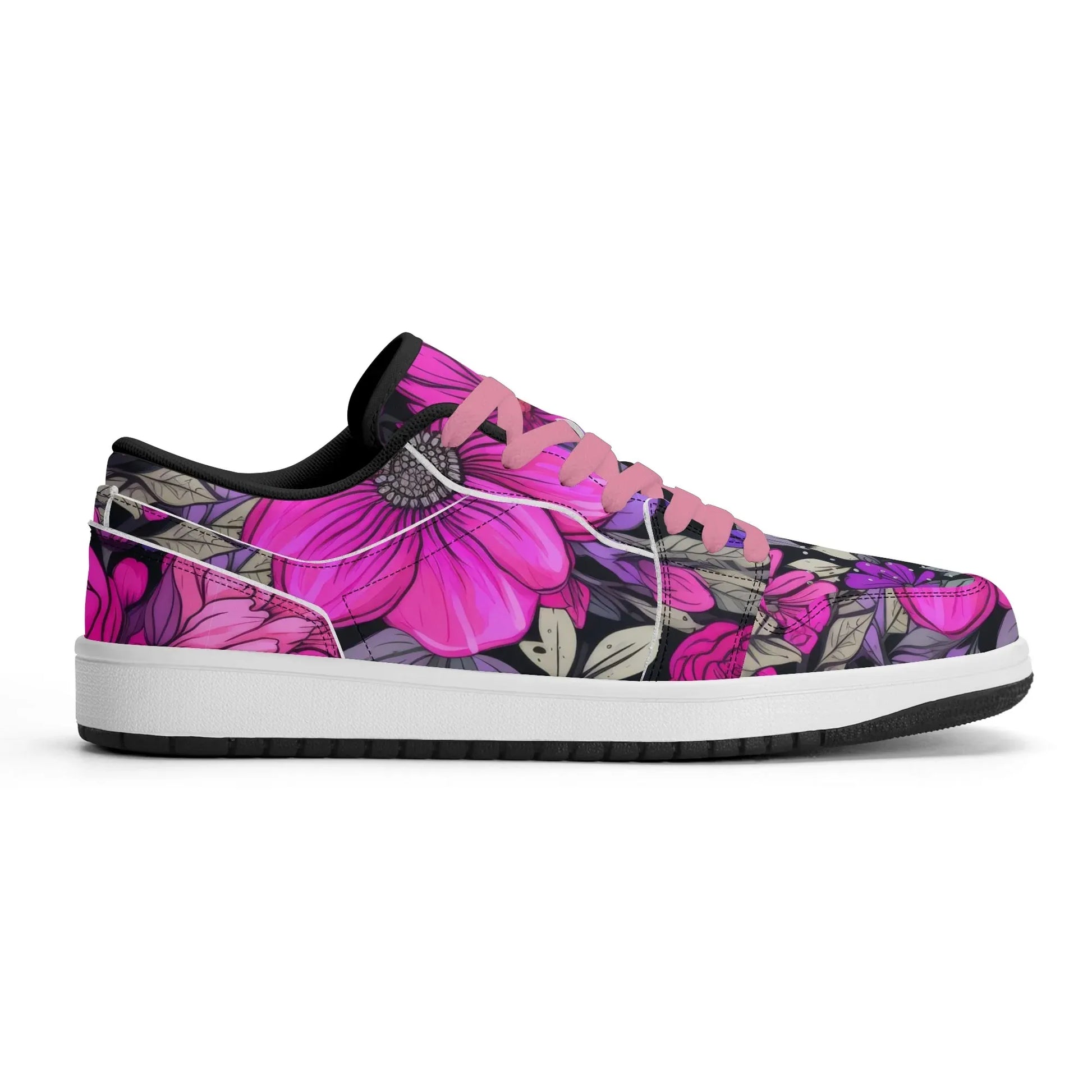 pink-flower-low-top-leder-sneaker-fur-damen-sneaker-jlr-design-12 - JLR Design