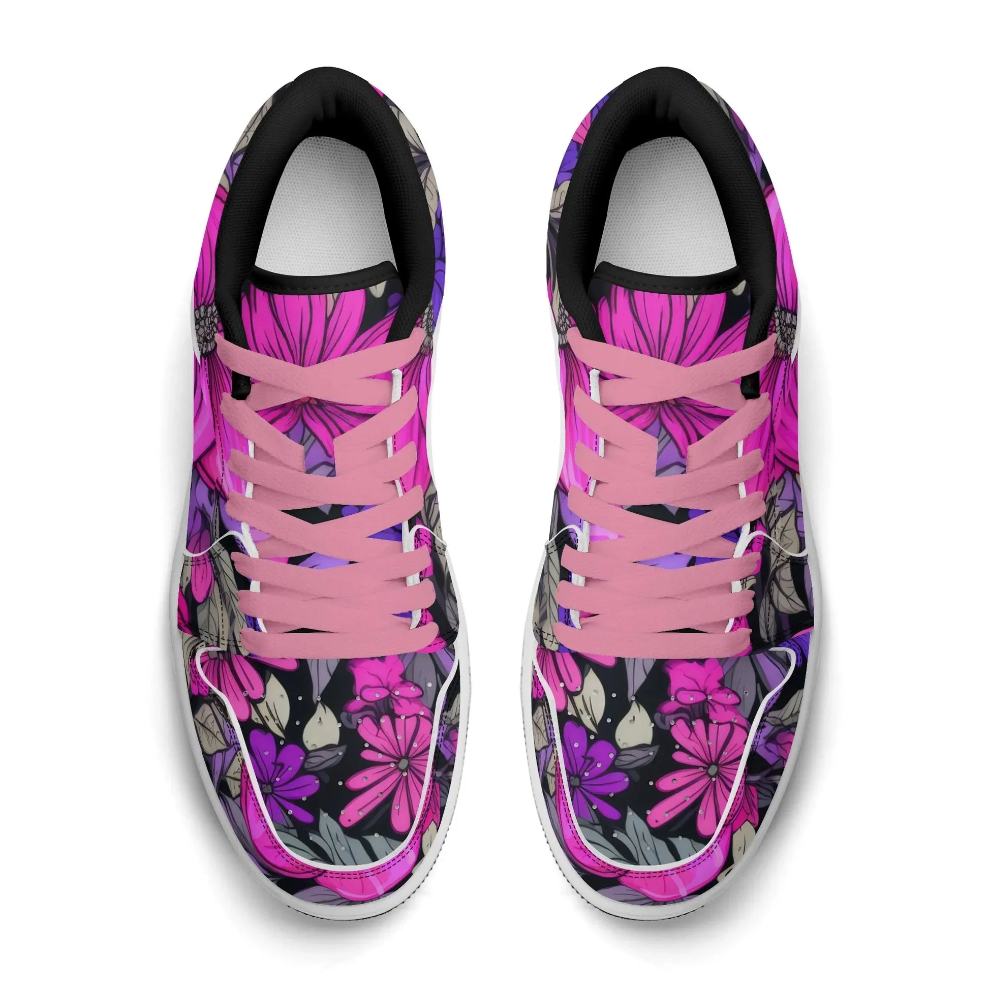 pink-flower-low-top-leder-sneaker-fur-damen-sneaker-jlr-design-14 - JLR Design