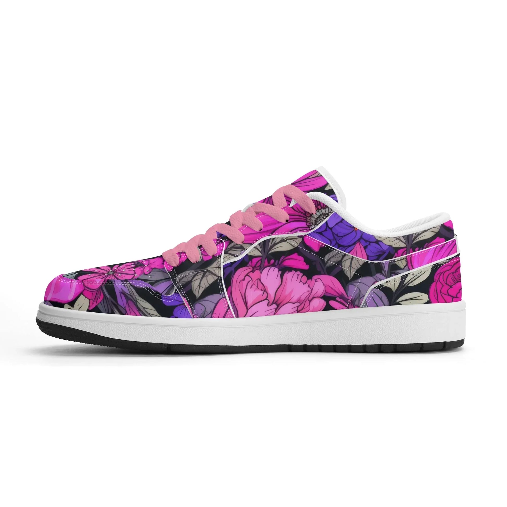 pink-flower-low-top-leder-sneaker-fur-damen-sneaker-jlr-design-4 - JLR Design