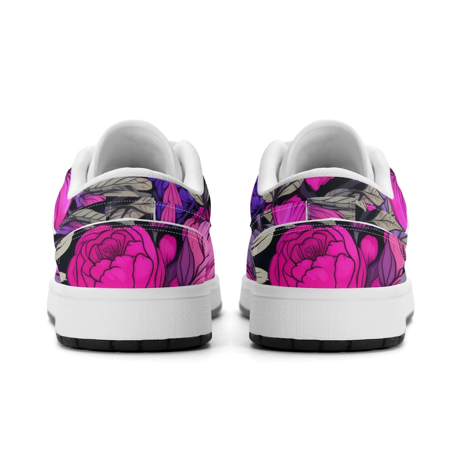 pink-flower-low-top-leder-sneaker-fur-damen-sneaker-jlr-design-6 - JLR Design