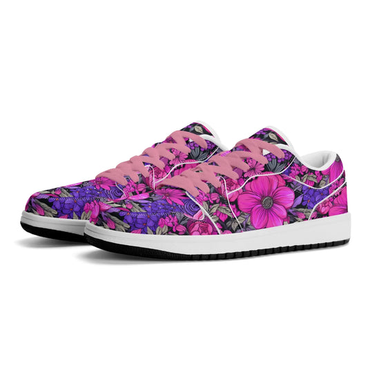 pink-flower-low-top-leder-sneaker-fur-herren-sneaker-jlr-design-1 - JLR Design