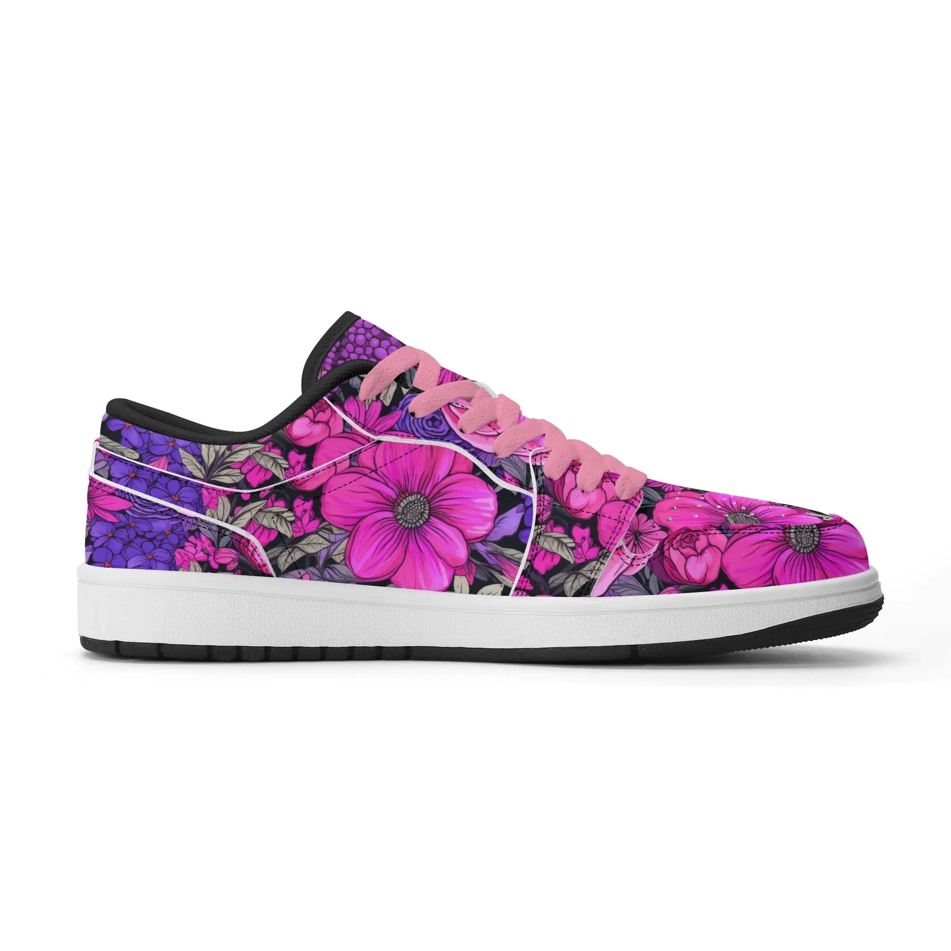 pink-flower-low-top-leder-sneaker-fur-herren-sneaker-jlr-design-10 - JLR Design