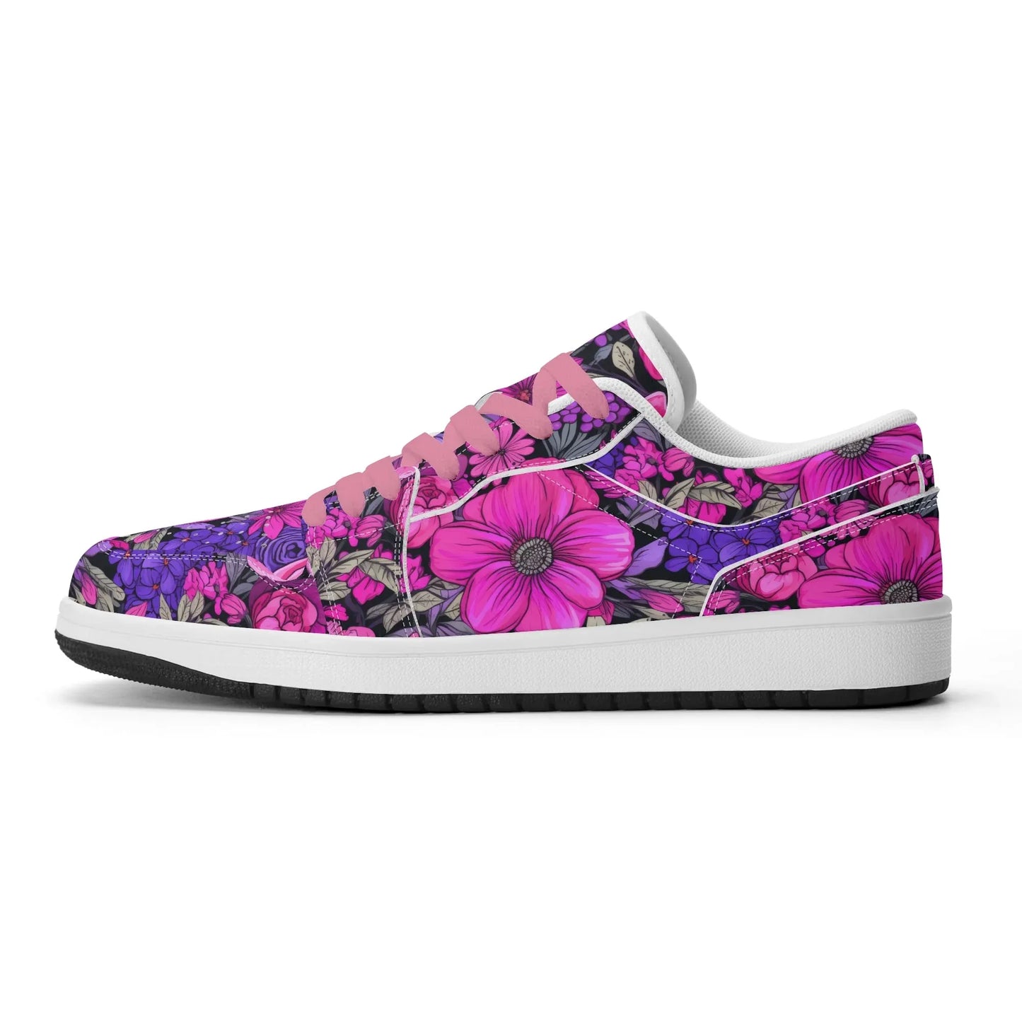 pink-flower-low-top-leder-sneaker-fur-herren-sneaker-jlr-design-2 - JLR Design